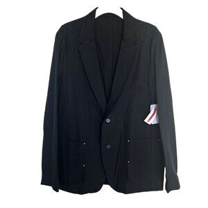 Ryan Roberts LA Benjamin Utility Blazer Jacket Men Blue-Black Cotton Sz XL USA